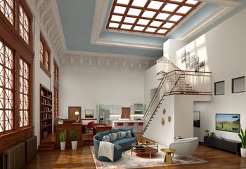 1800s era lofted apartment